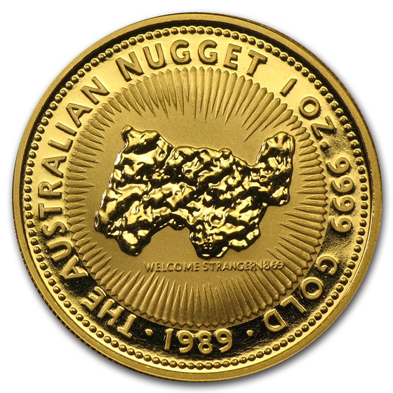 1989 Australia 1 oz Gold Nugget BU 1989 Australia 1 oz Gold Nugget BU